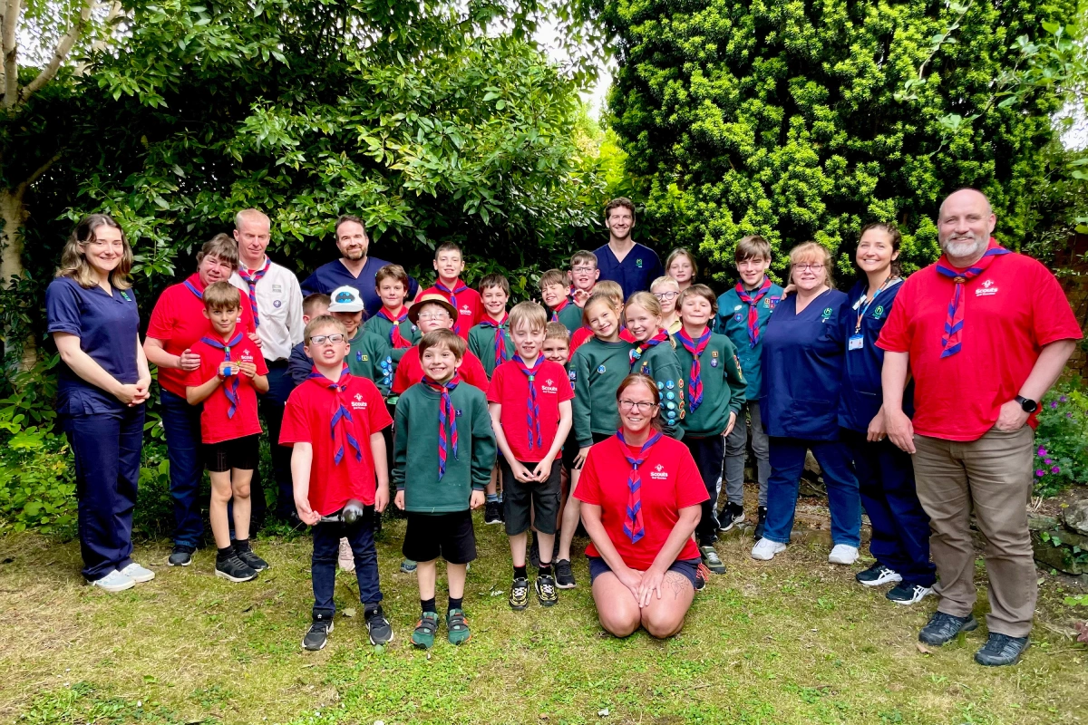 The 2nd Tiverton Cub Scouts with the Amicus Team