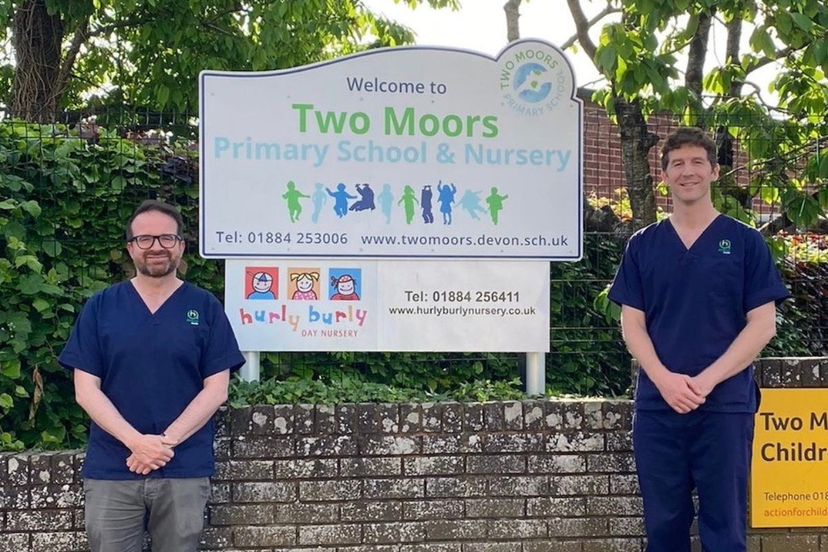 Dr Williams and Dr Davies at Two Moors Primary